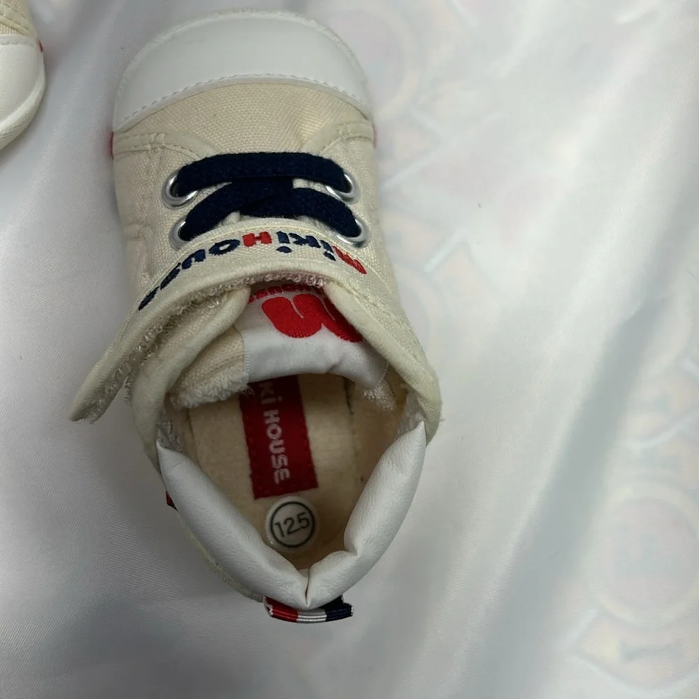 MIKI HOUSE Classic High Top First Walker Shoes. Baby. Size 12.5. NWT